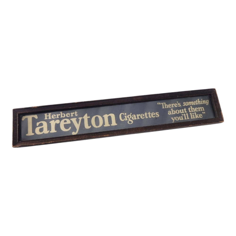Vintage Herbert Tareyton Cigarettes Framed Advertisement Sign 1940s - Picture 2 of 7